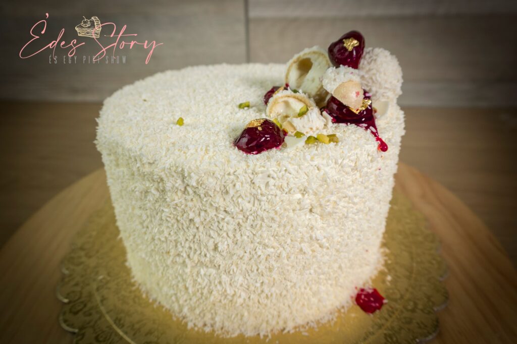 Kókusztorta Meggyzselével