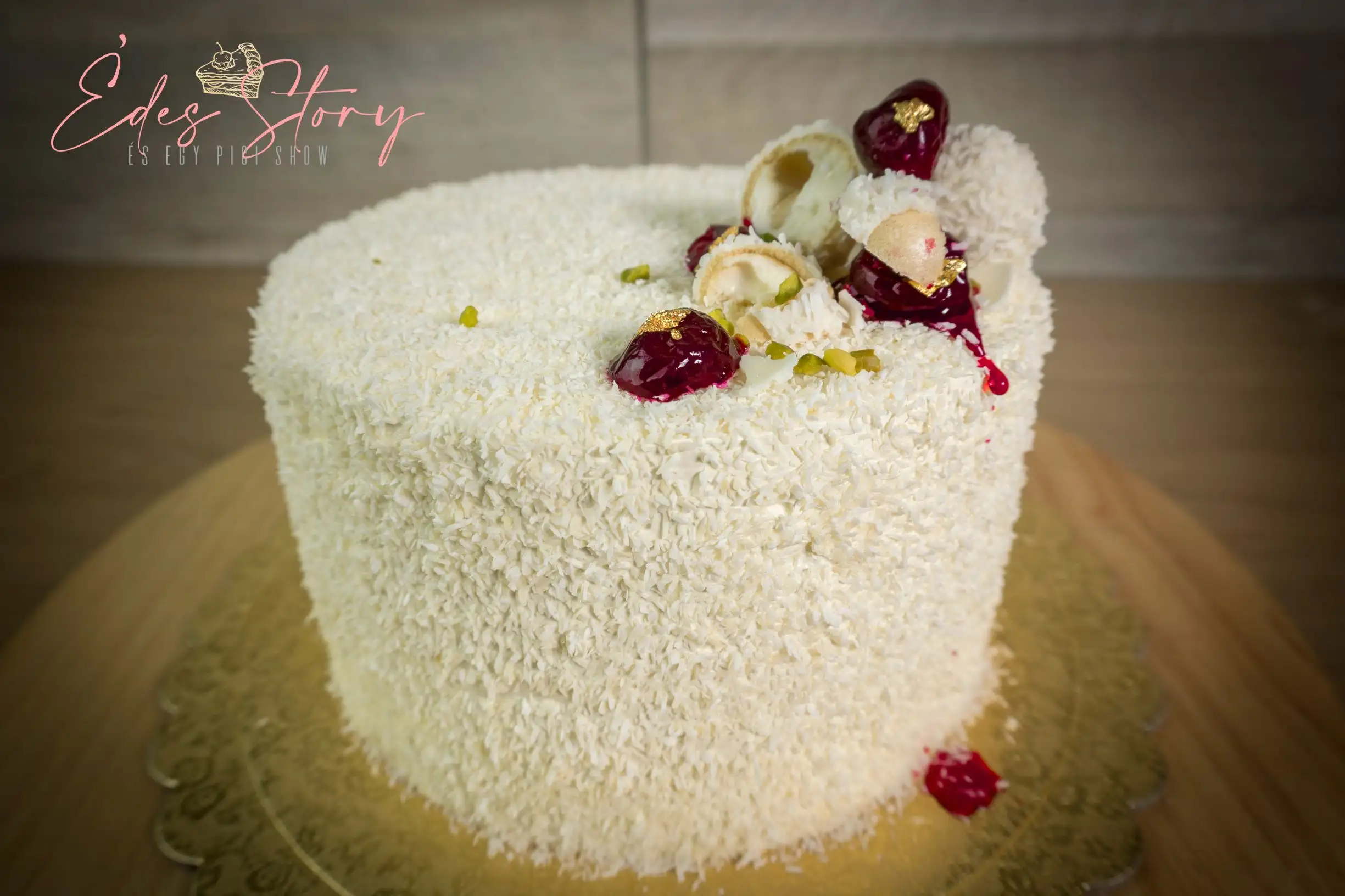 Kókusztorta Meggyzselével