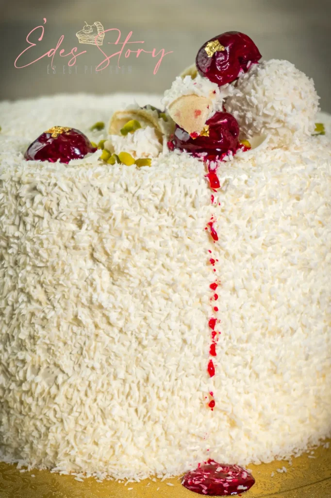 Kókusztorta Meggyzselével