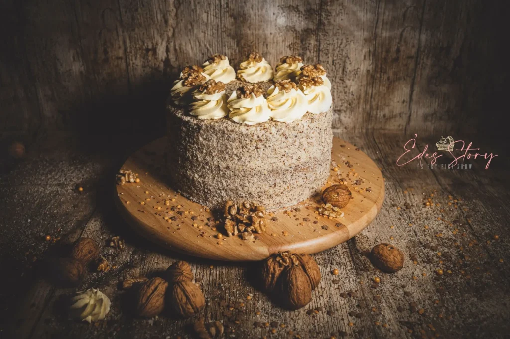 Marcipános Diótorta