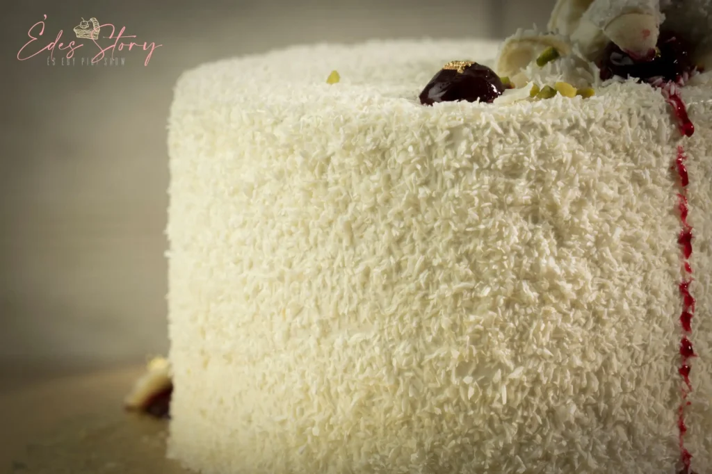 Kókusztorta Meggyzselével