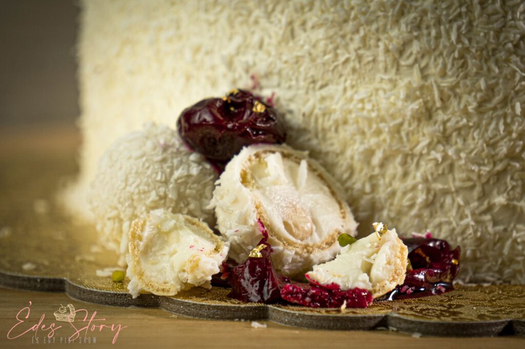 Kókusztorta Meggyzselével