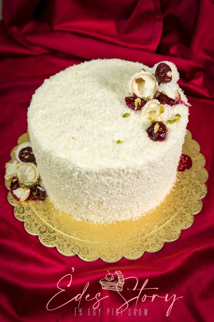 Kókusztorta Meggyzselével