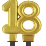 Számgyertya, Tortagyertya dupla - Gold arany - 18