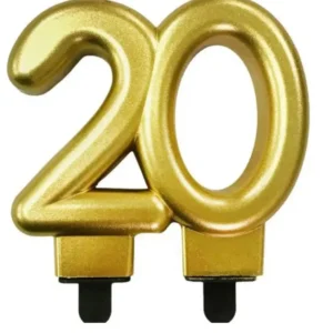 Számgyertya, Tortagyertya dupla - Gold arany - 20