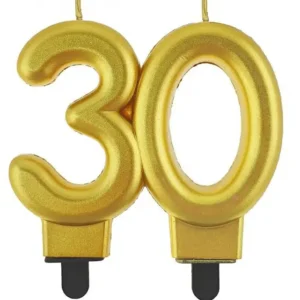 Számgyertya, Tortagyertya dupla - Gold arany - 30