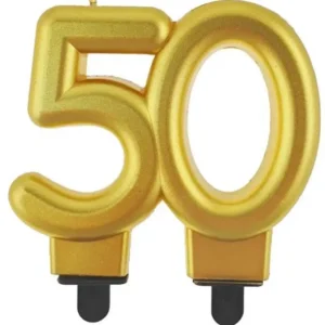 Számgyertya, Tortagyertya dupla - Gold arany - 50