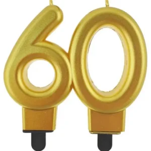 Számgyertya, Tortagyertya dupla - Gold arany - 60