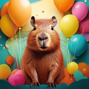 Capybara szögletes 20x20cm