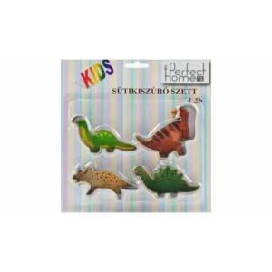 Perfect Home - 4 darabos fém süteménykiszúró szett – Dinoszauruszok