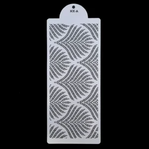 Torta sablon, stencil – Páfrány, Búzavirág (HX-A)