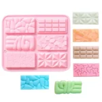 Szilikon csokoládé forma – Táblás csokoládék – 6 táblás csokoládé ( 6 különböző )