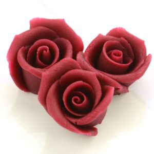 Marcipán rózsa Pro. - Közepes 4cm - Piros