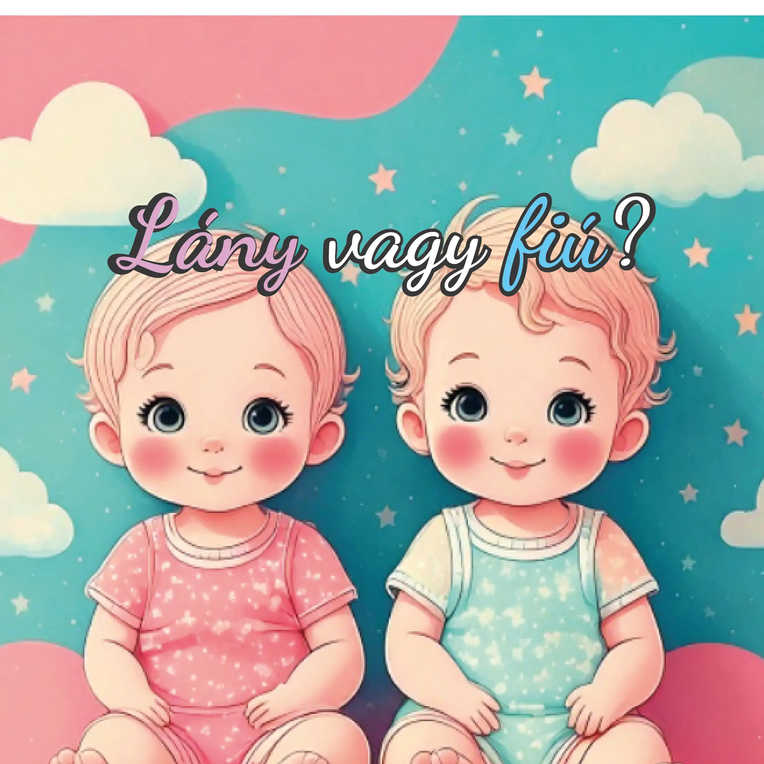 Boy or Girl szögletes 2 baby 20x20cm