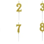 Számgyertya, Tortagyertya - Gold Metál Arany