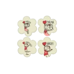 Leman fehércsoki tábla - Anyák napi vegyes  3,8 cm (8db/cs)