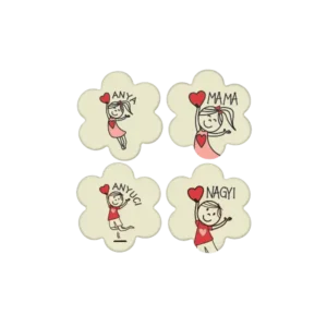 Leman fehércsoki tábla - Anyák napi vegyes 3,8 cm (8db/cs)