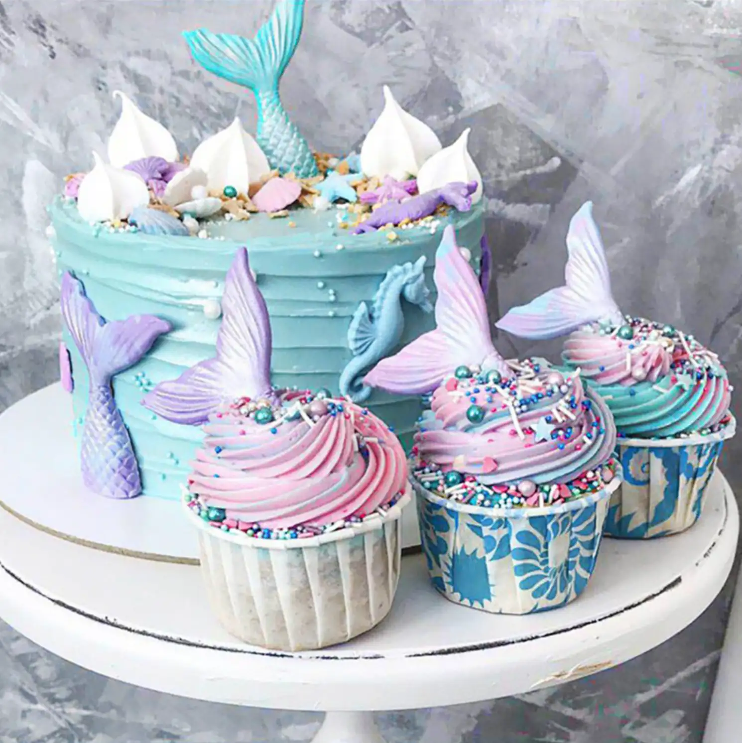 Szilikon fondant és marcipán mintázó - Sellő, hableány uszony