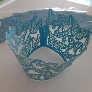 Muffin gyűrű - 10db-os - Pillangós csipke