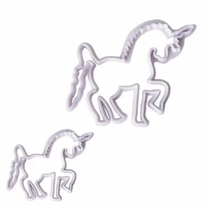 Műanyag süteménykiszúró , Fonfdant mintázó Unikornis, 2db-os