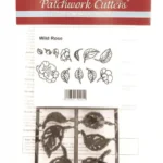 Patchwork kiszúró szett - Vadrózsa - 12db