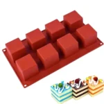 8 részes szilikon forma, mousse forma, mignon forma - Kockák