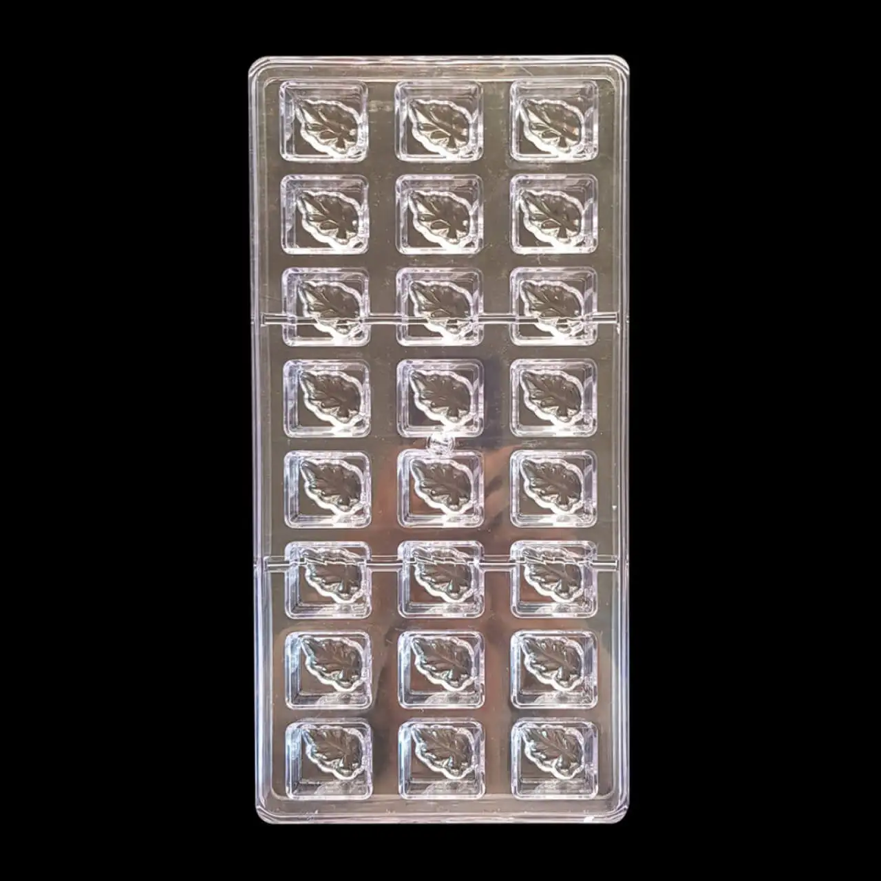 Polikarbonát Bonbon Forma - Kocka Levéllel