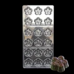 Polikarbonát Bonbon Öntoforma Virág 18 db-os