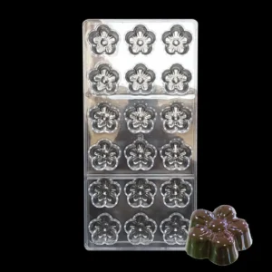 Polikarbonát Bonbon Öntoforma Virág 18 db-os