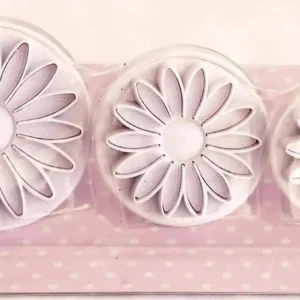 Rugós kiszúró szett 3 db-os - Napraforgó, margaréta, gerbera