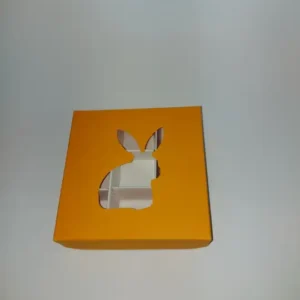 Sárga húsvéti nyuszis bonbon doboz - 9db-os