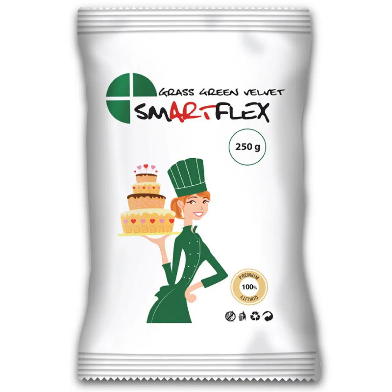 Smartflex Velvet Tortaburkoló - Sötétzöld , fűzöld 250g