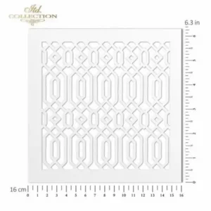 Stencil - Geometrikus tapéta minta 16x16cm