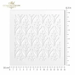 Stencil - Virágos tapéta minta 2. 16x16cm