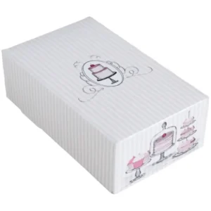 Süteményes doboz torta mintával  12,5x21x7cm