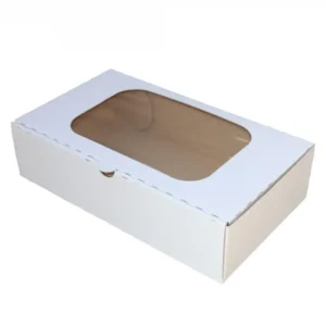 Süteményes kartondoboz ablakos 18x31x8cm