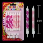 Szálas gyertya - Rózsaszín lufis