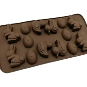 Szilikon csoki öntőforma - Húsvéti csoki - Kacsa, nyuszi, tojás