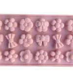 Szilikon csokoládé forma – Virágok és masnik