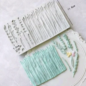 Szilikon fondant mintázó - Fű, nádas, zöld növények