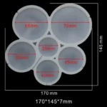 Szilikon nyalóka forma - több méretű kerek