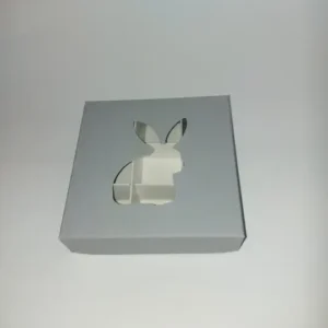 Szürke húsvéti nyuszis bonbon doboz - 9db-os