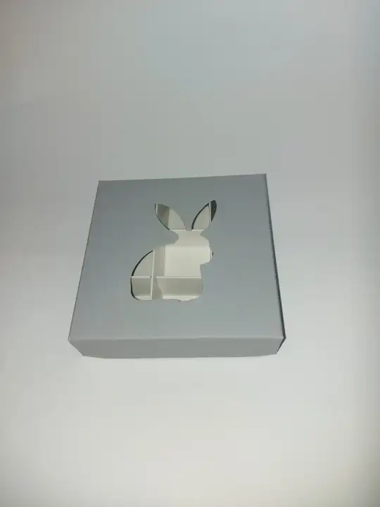 Szürke húsvéti nyuszis bonbon doboz - 9db-os