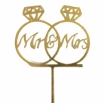 Torta beszúró - Esküvői Mr és MRs gyémánt gyűrű