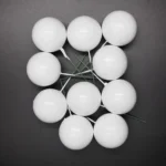 Torta beszúró - Fehér  gömb 10db