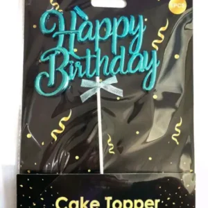 Torta beszúró - Happy Birthday Kék Domború