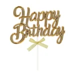 Torta beszúró - Happy Birthday Arany Domború