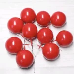 Torta beszúró - Piros  gömb 10db