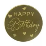 Torta korong torta dísz  - Happy Birthday -  arany akril