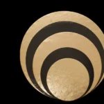 Tortaalátét Black and Gold kollekció – Vastag,  kerek 20 cm